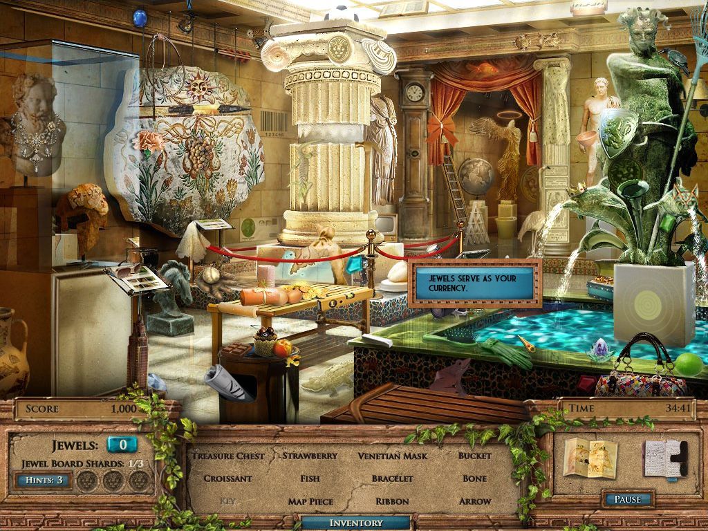 Jewel Quest Mysteries: The Seventh Gate screenshot 3 for Nintendo 3DS